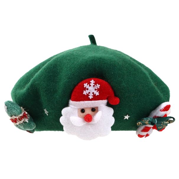 Hot Sale Girls Woman Christmas Theme Berets Artist Painter Adult Adjustable French Woolen Hat for Camping Shopping_maomaolike.com