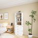 70.2"H Livelylodge Wooden Modular Closet Organizer:Modern Open Wardrobe Closet System With 4 Drawers For Bedroom&Coatroom White Finish_maomaolike.com