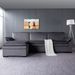 117.7' Sectional Sofa With Ottoman Dark Gray_maomaolike.com