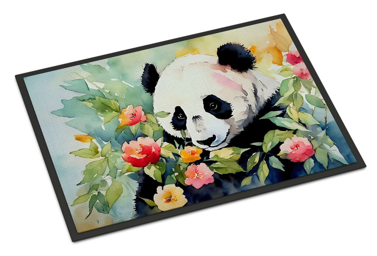 Panda Doormat Front Door Mat Indoor Outdoor Rugs For Entryway, Non Slip Washable Low Pile, 24H X 36W_maomaolike.com