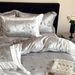 100% Pure High-End Simple Style Brocade Yarn-Dyed Jacquard Embroidery 100-Count Long-Staple Cotton Four-Piece Bedding Set_maomaolike.com
