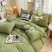 New Four-Piece Waffle Solid Color Duvet Cover Student Dormitory Single Summer Bed Sheet Three-Piece Set Home Textile Wholesale_maomaolike.com