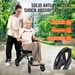 VEVOR Wheelchair Aluminum Alloy Transport Chair Foldable 15.75-In W Seat 220lbs_maomaolike.com