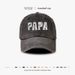 Unisex Hat Embroidery PAPA Fishing Wash Baseball Cap Outdoor sun protection soft hats for men and women_maomaolike.com
