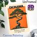 Okinawa Bonsai Pine Painting Poster, Vintage-style Twisted Green Pine Tree Poster, Retro Travel-inspired Wall Decor Suitable For Home, Living Room And_maomaolike.com