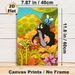 Autumn Forest Mole & Bees Painting Poster, Vibrant Cartoon-style Poster, Cute Woodland Creatures Gathering Acorns In Warm Autumn Foliage, Cheerful_maomaolike.com