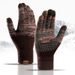 Knitted gloves Large size men's Autumn/Winter fleece offset touch screen Saver warm gloves_maomaolike.com