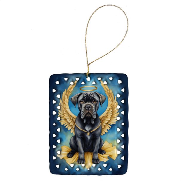 Cane Corso My Angel Porcelain Ornament Christmas Tree Hanging Decorations For Home Christmas Holiday, Rectangle, Gift, Multicolor_maomaolike.com