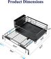 Kitsure Adjustable Dish Drying Rack, 15.6''-25.2''L × 16.9''W, Black_maomaolike.com