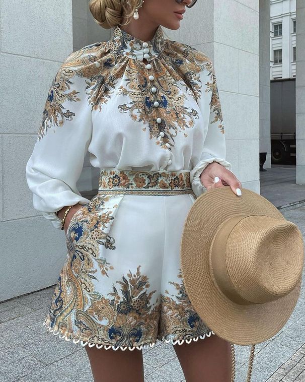 Women's Clothing women's fashion print suits_maomaolike.com