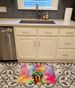 Dachshund Hippie Dawg Memory Foam Kitchen Mat Machine Washable Anti-Fatigue Mat Cushion Comfort Bath Mat Or Kitchen Rug_maomaolike.com