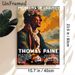 Thomas Paine Pioneers Of Liberty Painting Poster, Vibrant Retro Graphic Portrait Poster, Educational Patriotic Piece Ideal For Home Study, Office And_maomaolike.com