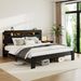 Bed Frame King Size, Wood Platform Bed Frame With Storage LED Light Headboard And 2 USB , Noise Free,No Box Spring Needed And Easy Assembly Tool,Large Under Bed Storage,Dark Black_maomaolike.com