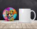 Hippie Animal Leopard Large Sandstone Coasters Pack Of 4 Absorbent Round Coasters Decor Gifts For Men Or Women, 4 In, Multicolor_maomaolike.com