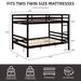 Full Over Full Bunk Bed With Ladder,Wooden Bunk Bed With High Guardrail And Ladder For Kids, Teens, Dorm Rooms, And Guest Rooms,No Box Spring Needed,Espresso_maomaolike.com
