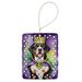 Greater Swiss Mountain Dog King Of Mardi Gras Porcelain Ornament Christmas Tree Hanging Decorations For Home Christmas Holiday, Rectangle, Gift, Multicolor_maomaolike.com