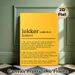 Lekker Definition Painting Poster, Warm-toned Minimalist Typographic Poster, Playful Word Definition Decor Ideal For Living Room, Cafe_maomaolike.com