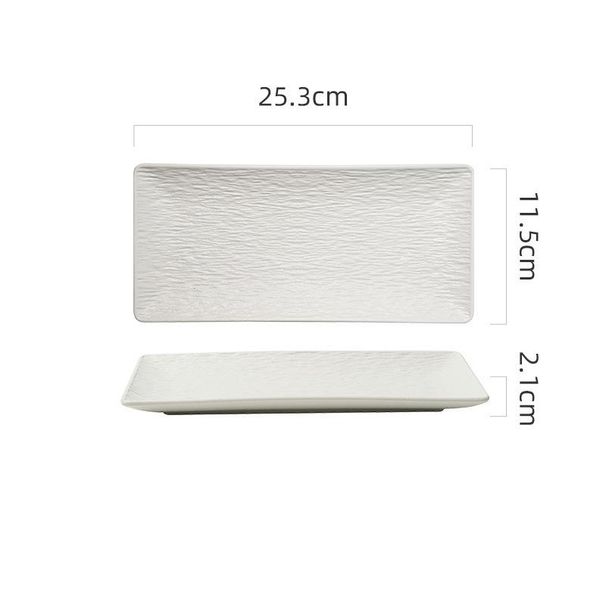 Rock Pattern Ceramic Square Western Steak Cake Dessert Pastry Exquisite Dish Plate Commercial Use_maomaolike.com