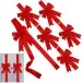 6 Pieces Christmas Door Cabinet Bows Large Christmas Red Ribbons Cabinet Door Bows For Christmas Festive Party Supplies, 10 X 87 Inches_maomaolike.com