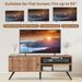 TV Stand For TVs Up To 55 Inch Mid Century Modern Entertainment Center With Storage Cabinet 5 Raised Support Legs Cable Management Hole_maomaolike.com