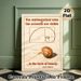 Golden Ratio Snail Painting Poster, Warm-toned Realistic Snail & Fibonacci Spiral Poster, Inspirational Mathematical-themed Decor Suitable For Home_maomaolike.com