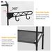 Clothing Rack Clothes Rack, 66'' Multifunctional Garment Rack For Hanging Clothes, 4 Tiers Portable Closet Rack With 4 Hooks & 2 Hanging Rods, Coated Metal Freestanding Closet Wardrobe System, Black_maomaolike.com