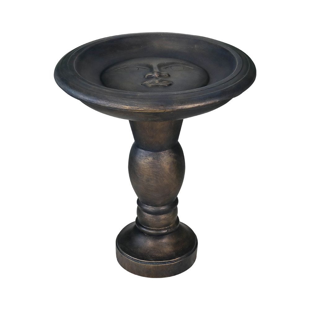 22-Inch Glass Fiber Reinforced Concrete Bird Bath_maomaolike.com