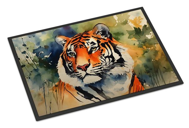 Tiger Doormat Front Door Mat Indoor Outdoor Rugs For Entryway, Non Slip Washable Low Pile, 24H X 36W_maomaolike.com