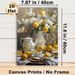 Lemon & Floral Still Life Painting Poster, Vibrant Realistic Teaware & Fresh Lemon Scene Poster, Warm Inviting Decor Ideal For Kitchen, Dining Room_maomaolike.com