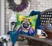 Pug King Of Mardi Gras Throw Pillow Machine Washable, Indoor Outdoor Decorative Pillow For Couch, Bed Or Patio, 18Hx18W_maomaolike.com