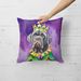 Neapolitan Mastiff King Of Mardi Gras Throw Pillow Machine Washable, Indoor Outdoor Decorative Pillow For Couch, Bed Or Patio, 18Hx18W_maomaolike.com