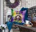 Chocolate Poodle King Of Mardi Gras Throw Pillow Machine Washable, Indoor Outdoor Decorative Pillow For Couch, Bed Or Patio, 18Hx18W_maomaolike.com