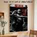 Motivational Boxing Themed Painting Poster, Monochrome Dramatic Boxer In Ring With Bold "Never Give Up" Text Poster, Inspirational Wall Decor Suitable_maomaolike.com