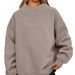 Women's sweatshirt long sleeve turtleneck pullover sweatshirt casual sweatshirt fleece top_maomaolike.com