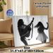 Music & Dance Themed Painting Poster, Monochrome Warm Joyful Scene Poster, Adds Lively Relaxed Vibe, Ideal For Bedroom, Living Room Wall Decor_maomaolike.com