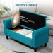 50 Inches Storage Ottoman, End Of Bed Bench With Rolled Arms, Wood Legs, Button Tufted Storage Bench, Teal_maomaolike.com