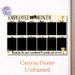 Employee Of The Month Painting Poster, Elegant Gold-accented Monthly Blank Grid Poster, Functional Display To Recognize Outstanding Employees, Ideal_maomaolike.com