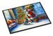 Australian Cattle Dog And Santa Claus Doormat Front Door Mat Indoor Outdoor Rugs For Entryway, Non Slip Washable Low Pile, 24H X 36W_maomaolike.com