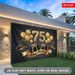 Black Golden 75th Birthday Party Banner - 2D Flat Polyester Backdrop, Wall Hanging Photo Props, Party Decor_maomaolike.com