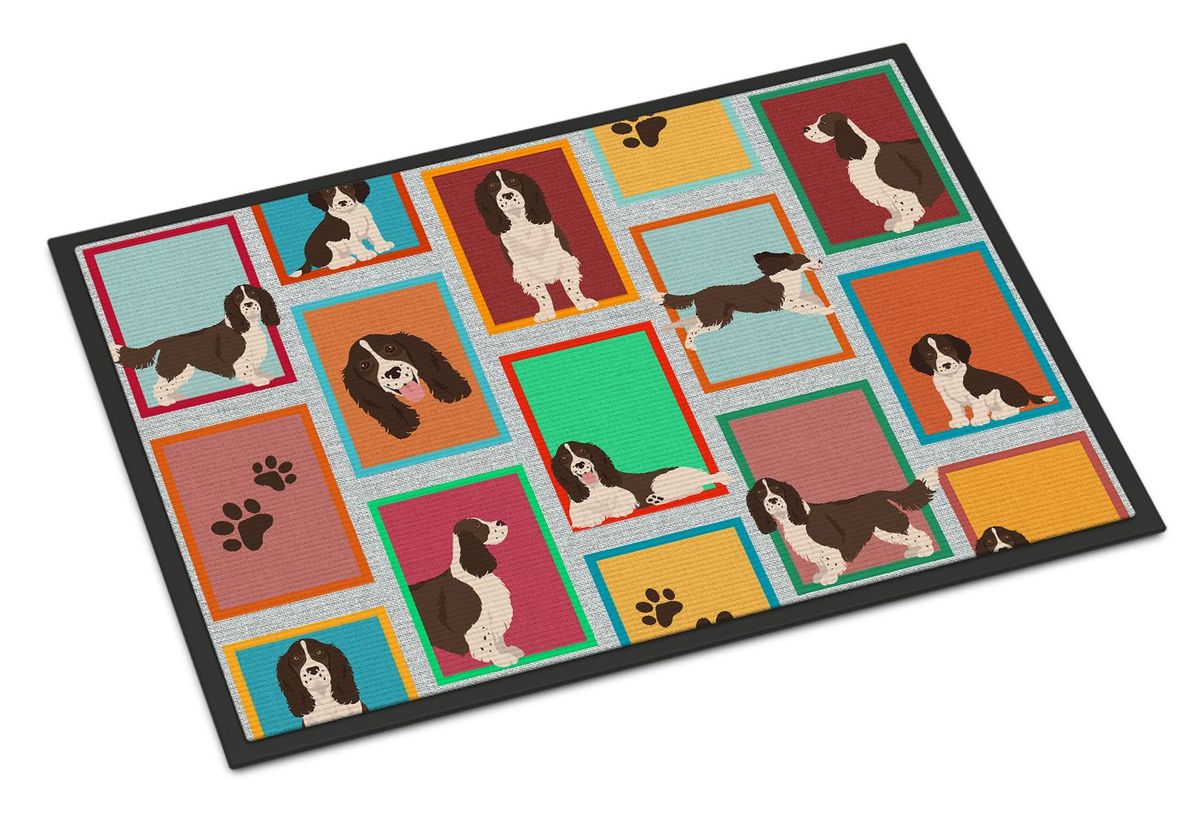 Lots Of Liver English Springer Spaniel Doormat Front Door Mat Indoor Outdoor Rugs For Entryway, Non Slip Washable Low Pile, 24H X 36W_maomaolike.com