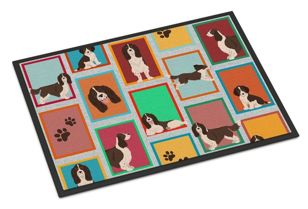 Lots Of Liver English Springer Spaniel Doormat Front Door Mat Indoor Outdoor Rugs For Entryway, Non Slip Washable Low Pile, 24H X 36W_maomaolike.com