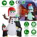 5.9FT Christmas Inflatable Outdoor Decoration Snowman Penguin Blow Up Yard Decoration With LED Light Built-in Air Blower For Winter Holiday Xmas Garden_maomaolike.com