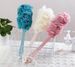 Large Long Handle Ball Towel Brush Bath Net Back Rub Strap Lanyard Spot_maomaolike.com