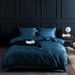 Home Textile Pure Cotton 60 Count Solid Color Quilt Cover Three Piece Set Simple And Smooth Cotton Bedding_maomaolike.com