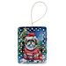 Shih Tzu Christmas Porcelain Ornament Christmas Tree Hanging Decorations For Home Christmas Holiday, Rectangle, Gift, Multicolor_maomaolike.com