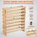 VEVOR 72 Bottle Upgrade Modular Wine Rack Bamboo Wood Display Shelf 8-Tier_maomaolike.com