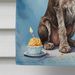 German Wirehaired Pointer Happy Birthday House Flag Large Porch Sleeve Pole Decorative Outside Yard Banner Artwork Wall Hanging, Polyester, House Size, Multicolor_maomaolike.com