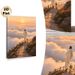 Jesus With Lamb Spiritual Painting Poster, Warm-toned Oil Painting Style Poster, Serene Sunset Scene With Jesus And Lamb Above Clouds, Peaceful_maomaolike.com