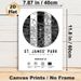 St. James' Park Map Painting Poster, Sleek Black & White Stadium Area Map Poster, Featuring Detailed Venue Specs, Perfect Wall Decor For Living Room_maomaolike.com