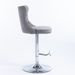 Swivel Velvet Barstools Adjusatble Seat Height From 25-33 Inch, Chrome Base Bar Stools With Backs Comfortable Tufted For Home Pub And Kitchen Island,Set Of 2, AS1712GY, Gray_maomaolike.com